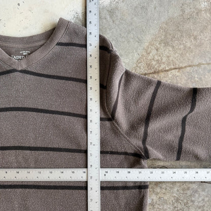 Faded Glory Striped Long Sleeve - L
