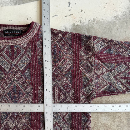 Vintage 90s Grandma Knit Sweater - L