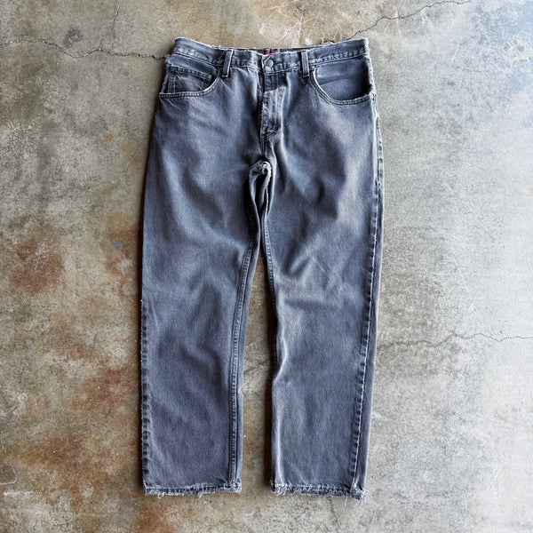 Vintage Baggy Faded Black Jeans - 36