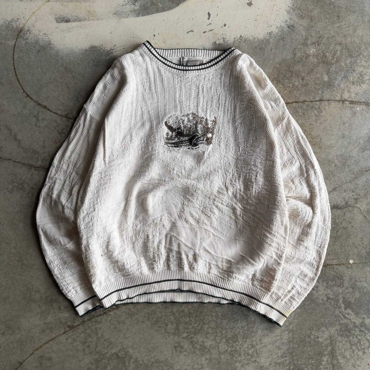 Vintage Deer Grandma Sweater - L
