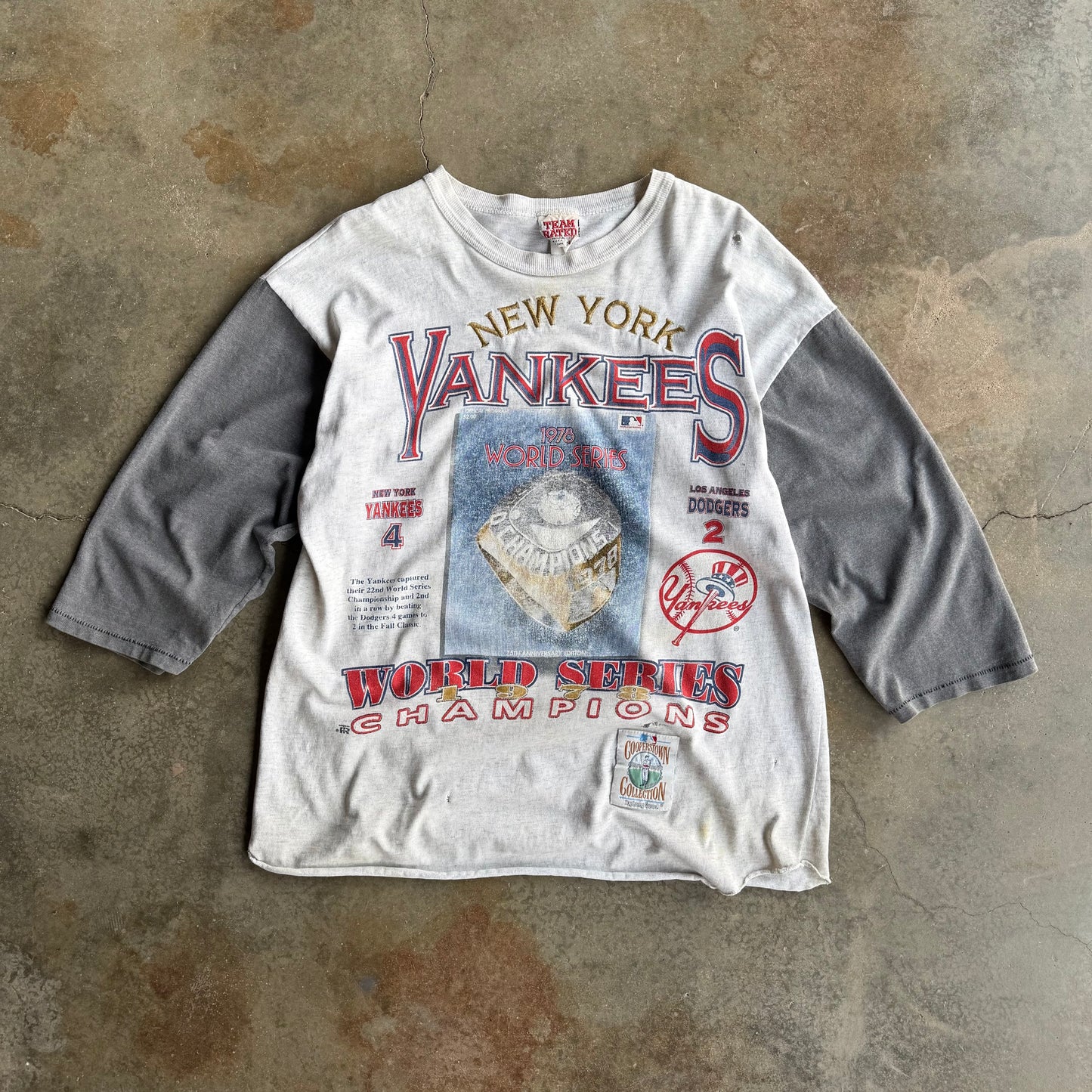 Vintage New York Yankees Quarter Sleeve Shirt - L
