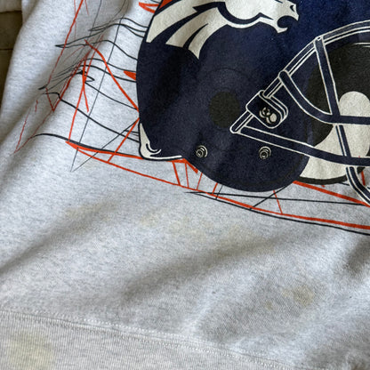 Vintage 90s Broncos Spellout Crewneck - XL