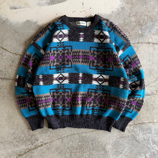 Vintage 90s Fall Grandma Sweater - L