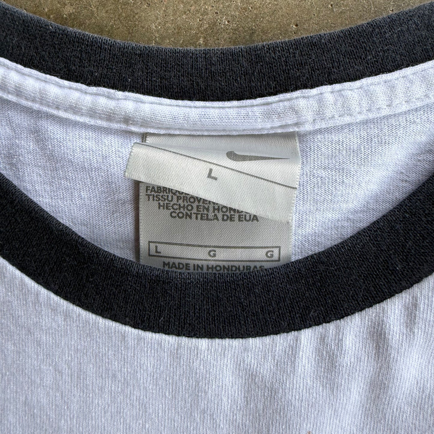 Vintage Ringer Nike Tshirt - L