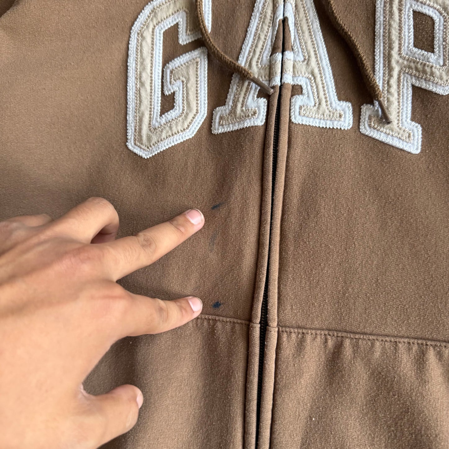 Vintage Brown GAP Zip Up - XXL