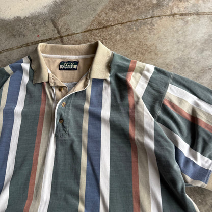Vintage Boxy Striped Polo - XL