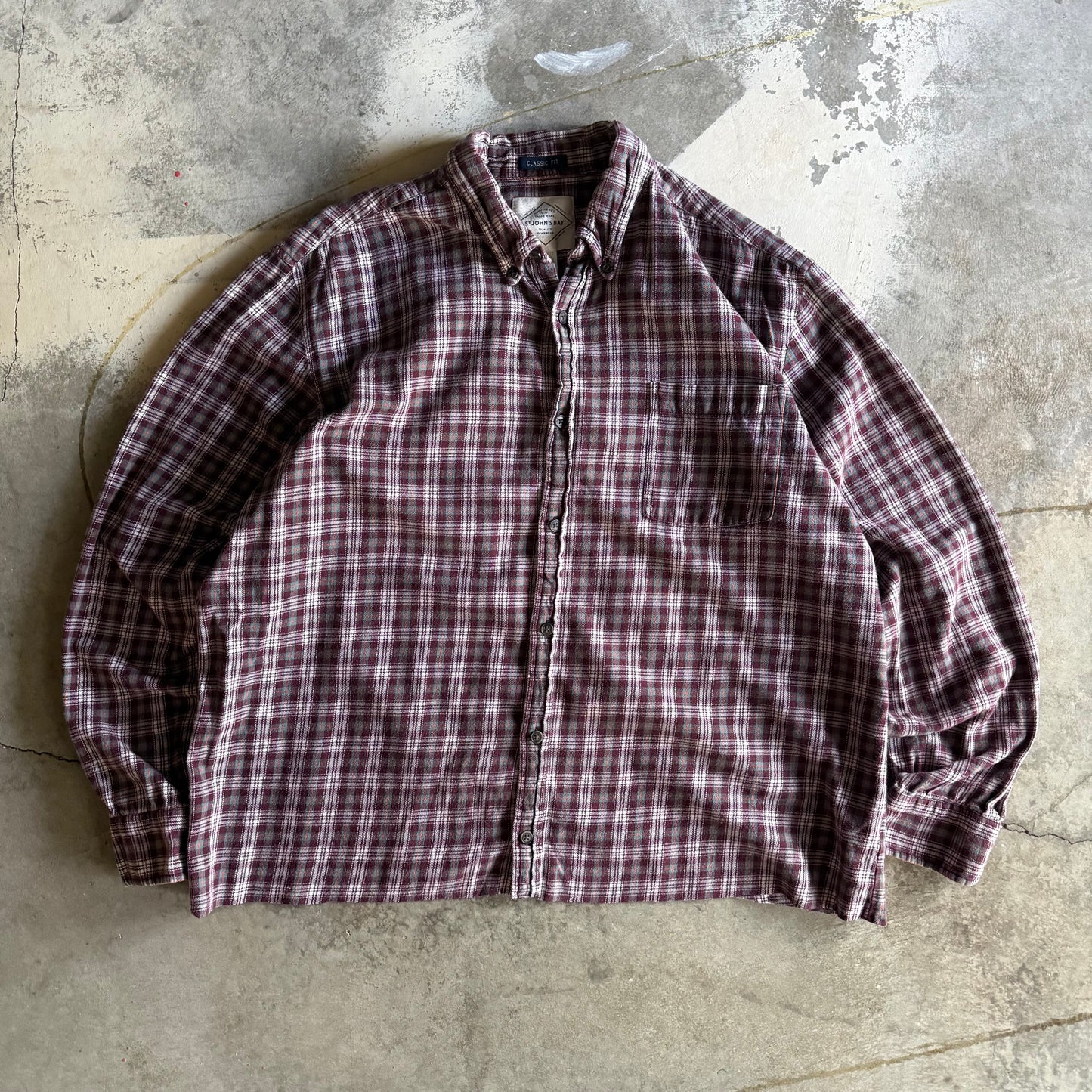 Fall Cropped Button Flannel - XL