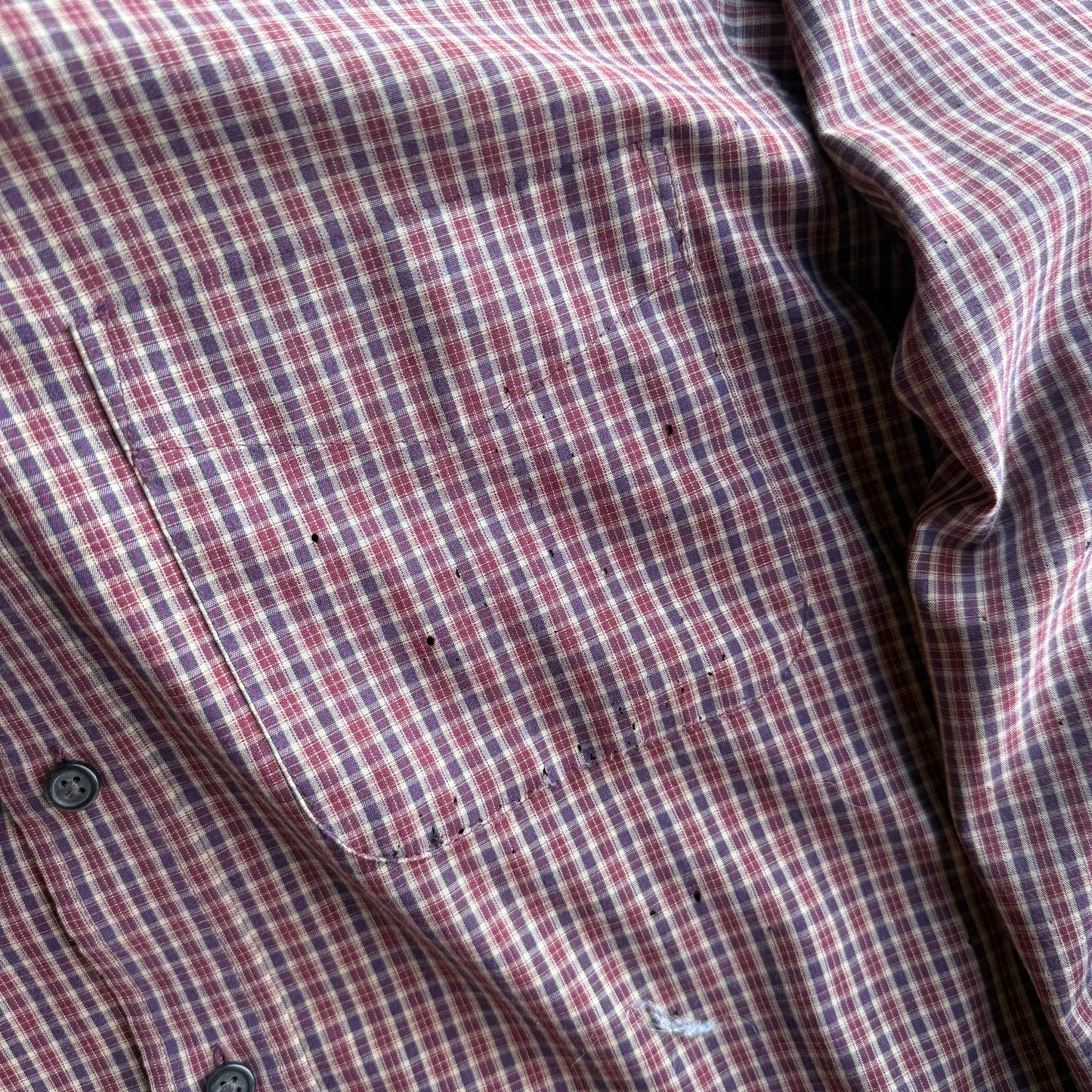 Vintage Cropped Button Up - L