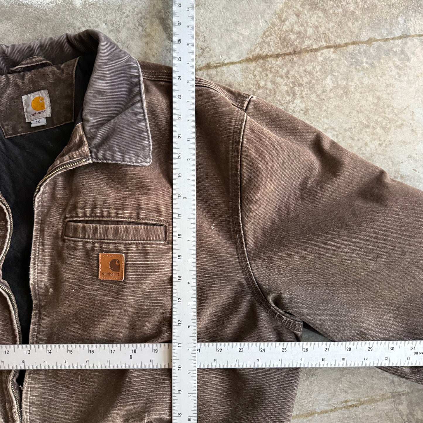 Vintage Faded Brown Carhartt Jacket - XXL