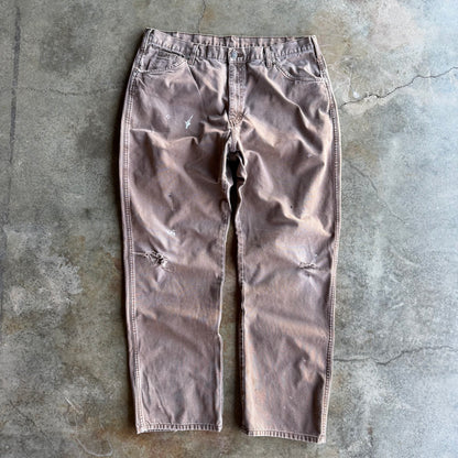 Vintage Faded Brown Baggy Dickies Pants - 38