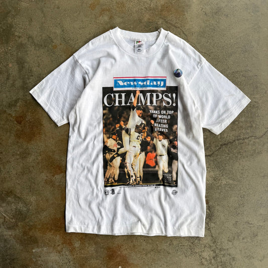Vintage New York Yankees Newspaper Tshirt - L