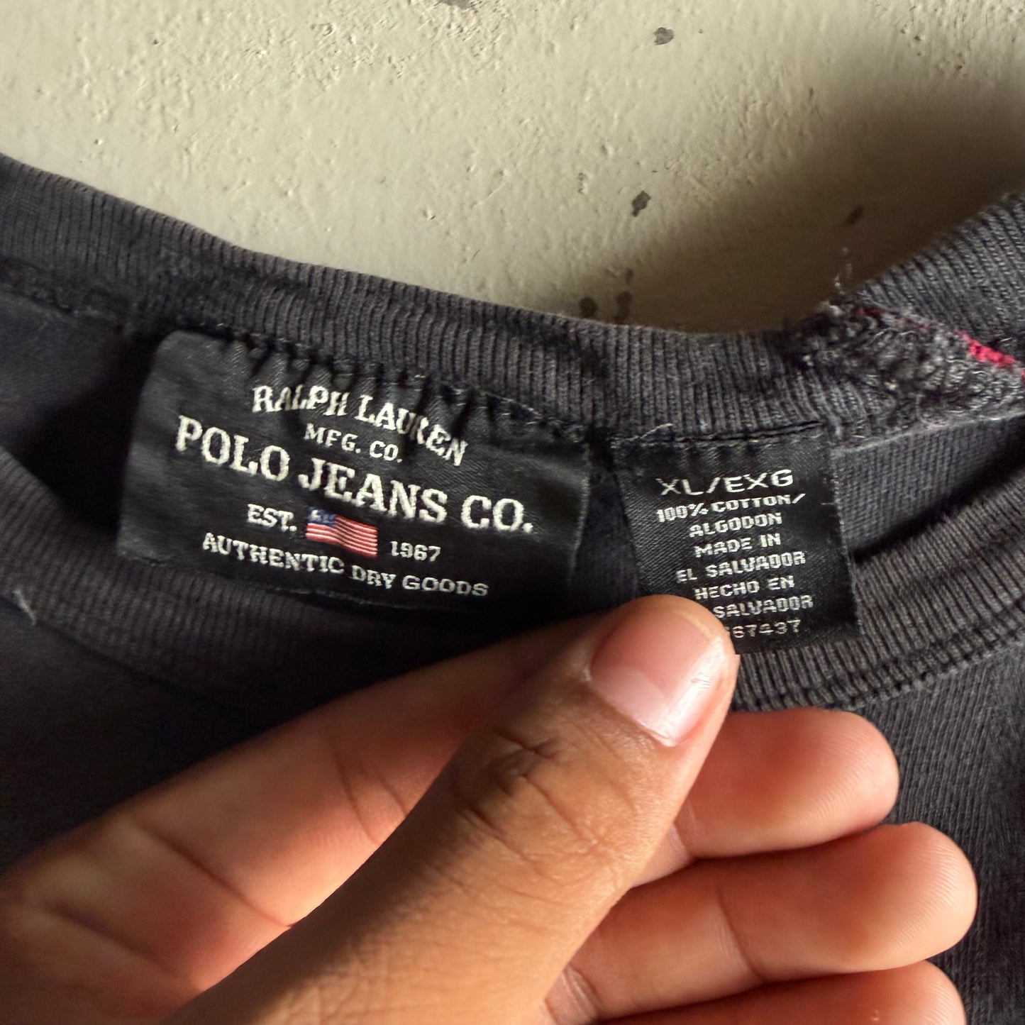 Vintage 90s Polo Jeans Tshirt - XL