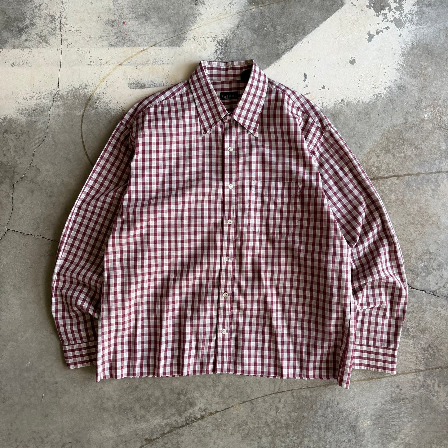 Vintage 00s Cropped Button Flannel - L