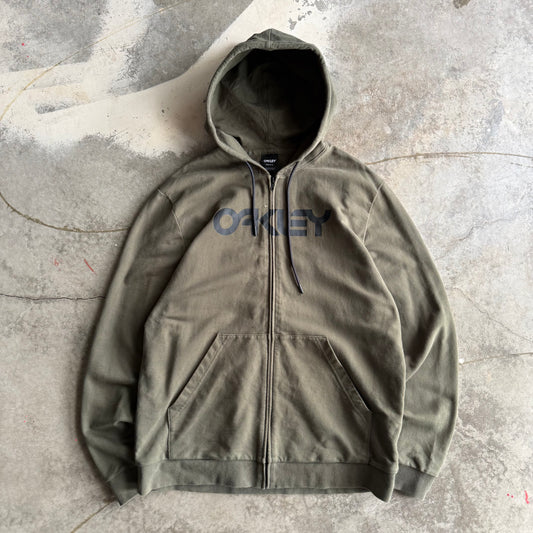 Vintage Green Oakley Zip up - XL