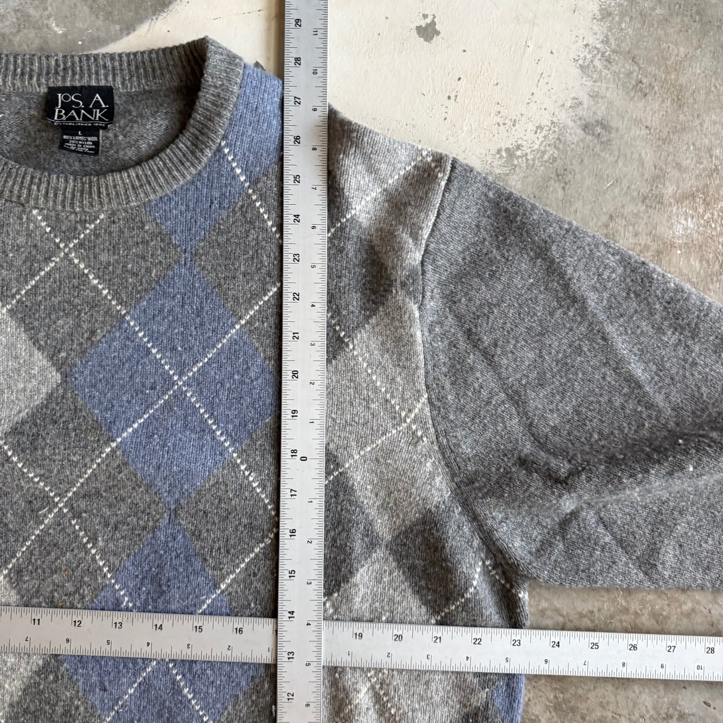 Vintage 90s Grandpa Wool Sweater - L