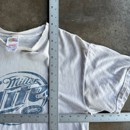 Vintage 00s Distressed Miller Lite Tshirt - M