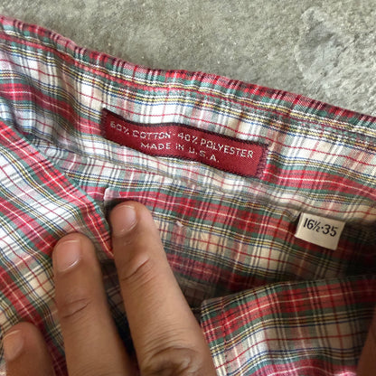 Vintage 90s Cropped Button Flannel - L