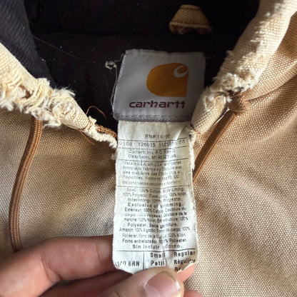Vintage 90s Faded Hooded Carhartt Jacket - S