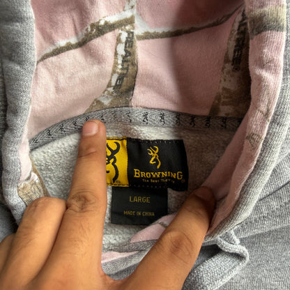 Browning Pink Realtree Hoodie - L