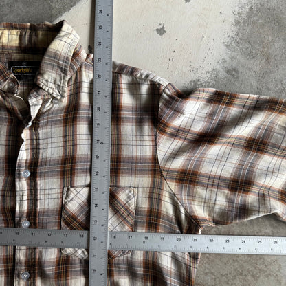 Vintage 80s Fall Cropped Flannel - M