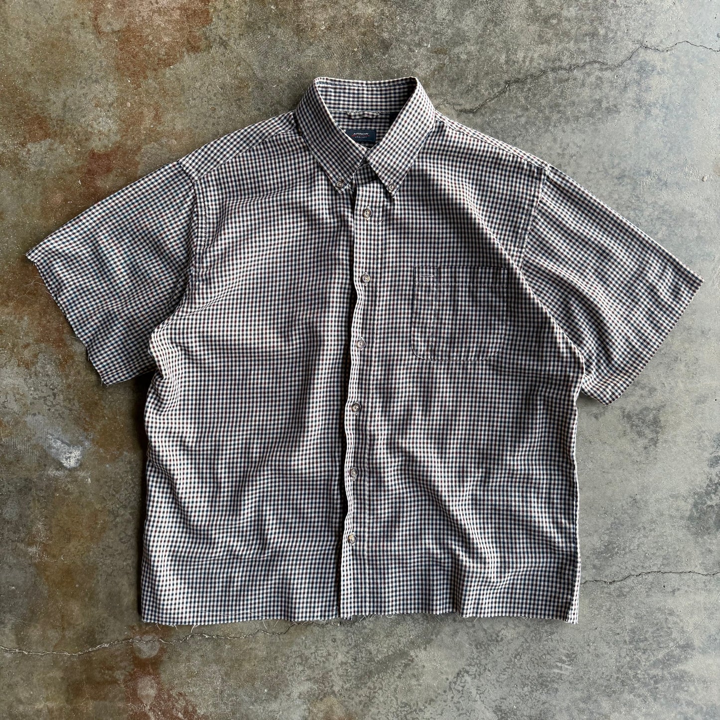 Vintage Boxy Cropped Button Up - L