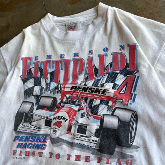Vintage Indie Car Fittipaldi Tshirt - XL