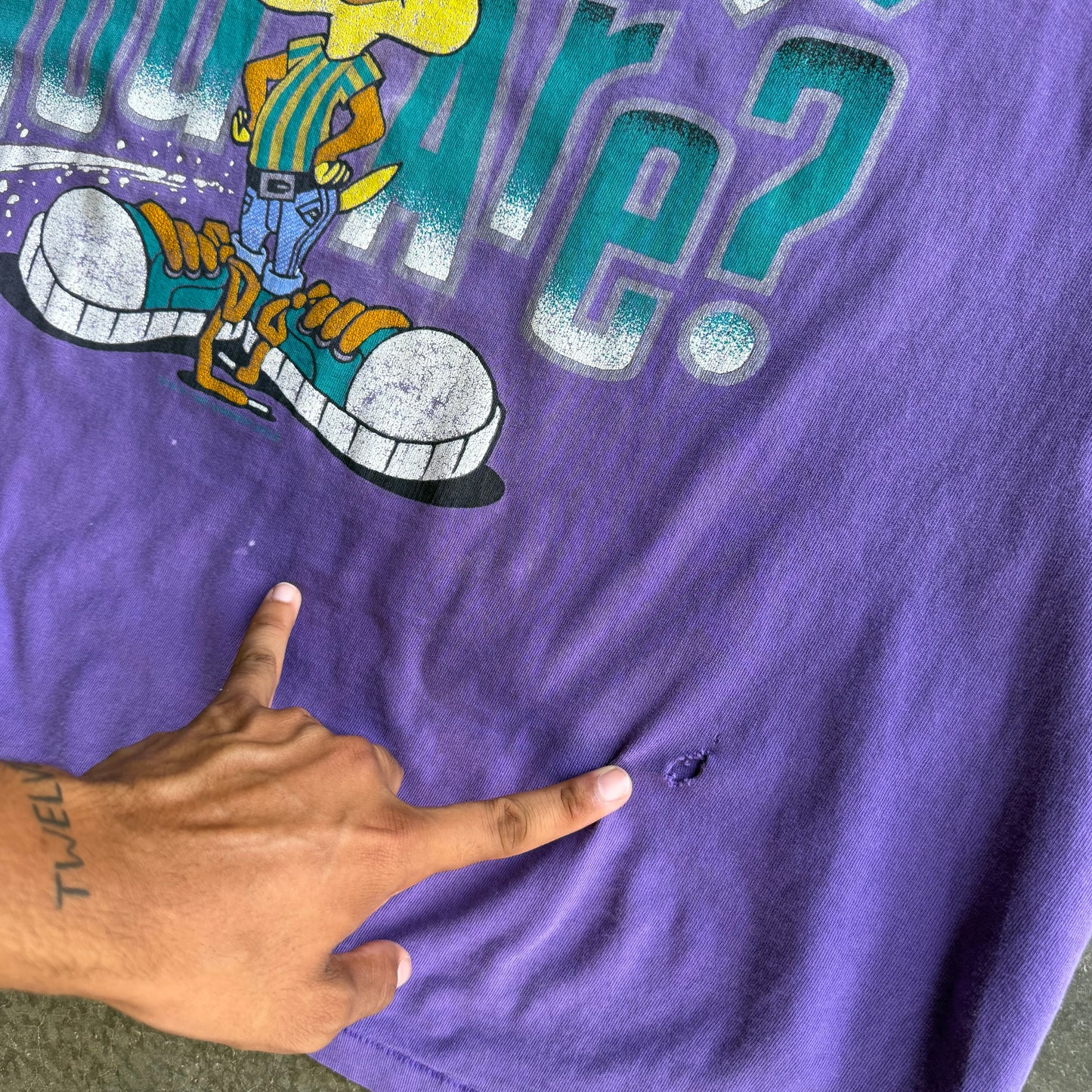 Vintage Distressed Tweey Bird Tshirt - XL