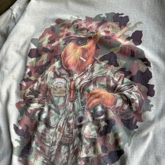 Vintage 90s Camel Army Tee - L