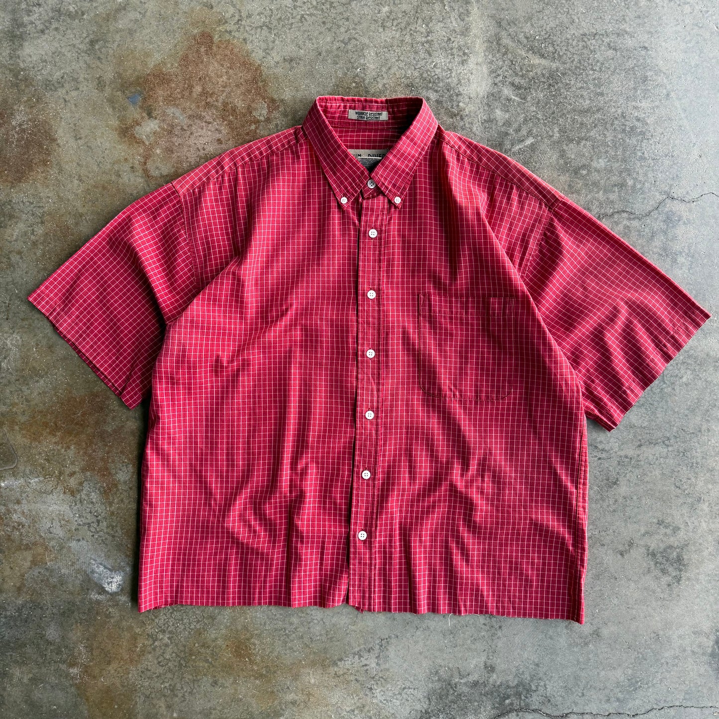 Vintage Boxy Cropped Button Up - L