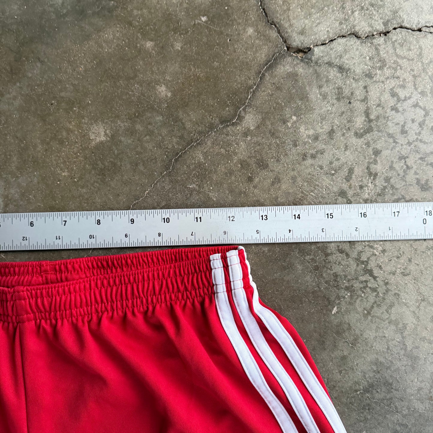 Vintage Red Adidas Track Shorts - S
