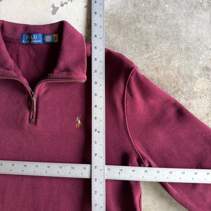 Vintage 00s Maroon Polo Ralph Lauren Quarter Zip -  M