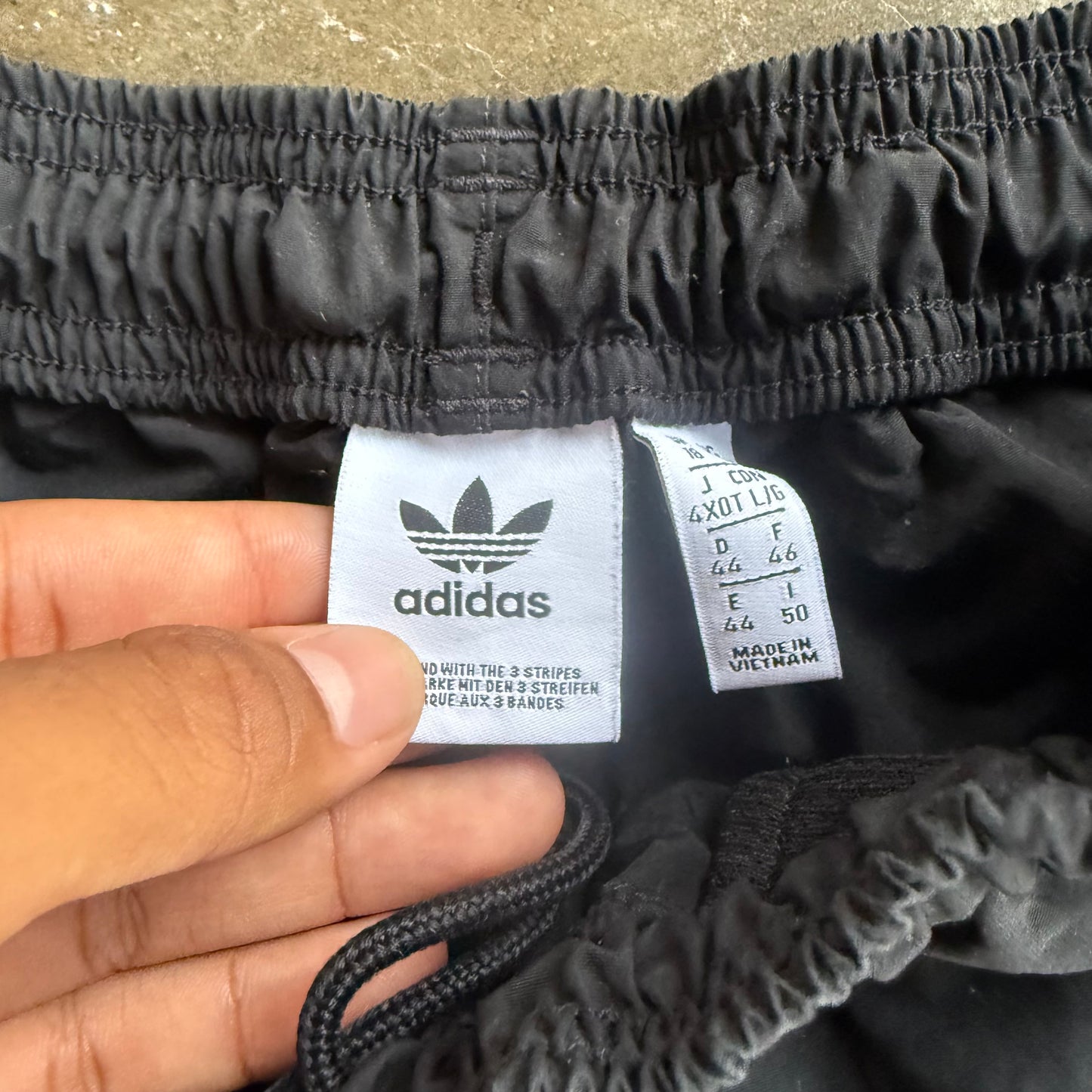 Vintage Black Adidas Track Shorts - L