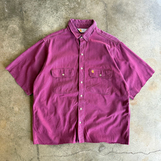 Vintage 00s Carhartt Cropped Button Up - XL