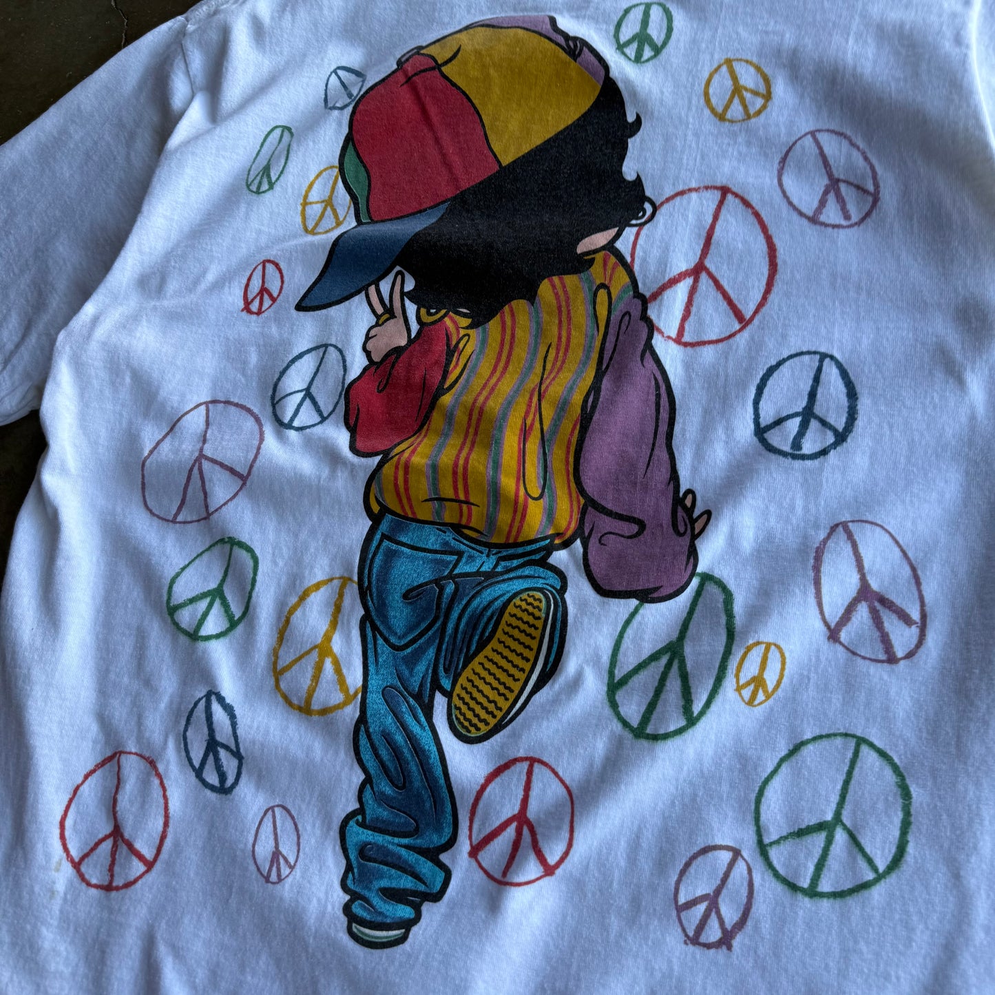 Vintage Peace Sign Betty Boop Tshirt - XL