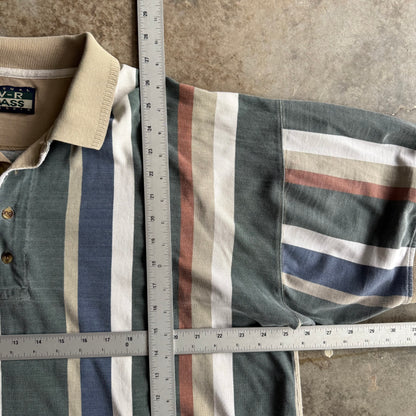 Vintage Boxy Striped Polo - XL