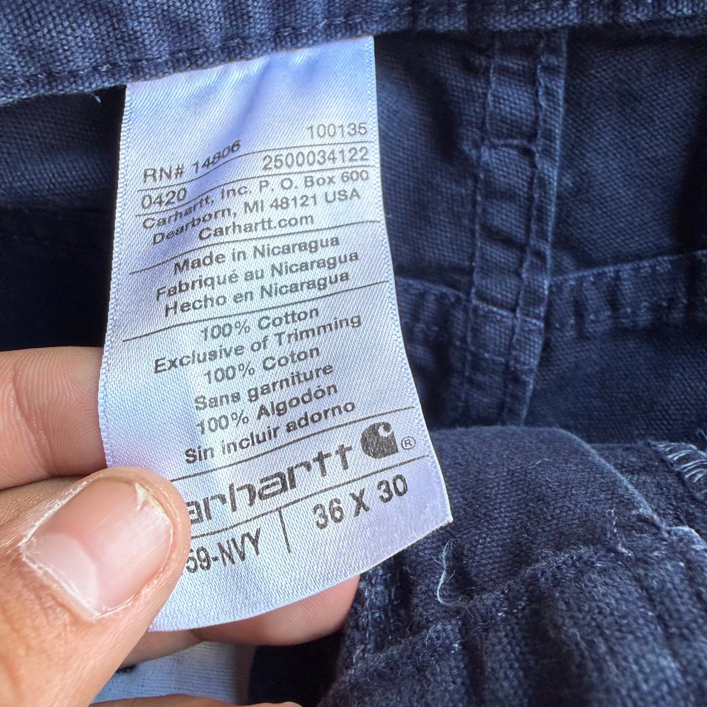 Vintage Navy Carhartt Pants - 36