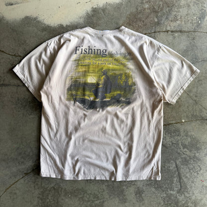 Vintage 00s Funny Fishing Tshirt - XL