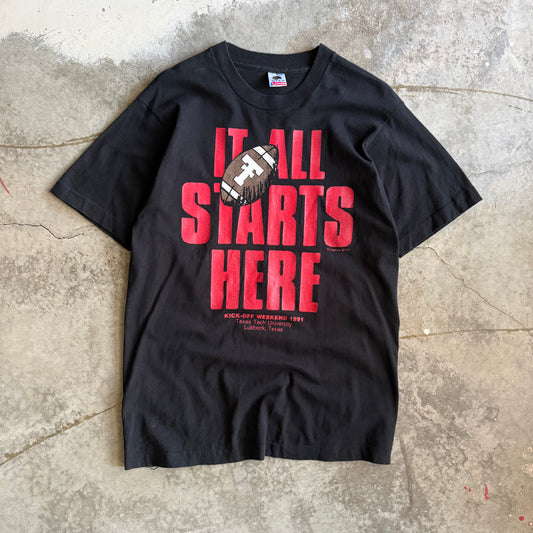 Vintage 90s Texas Tech Football Tshirt - L