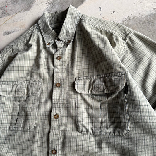 Vintage 90s Fall Cropped Flannel - XL