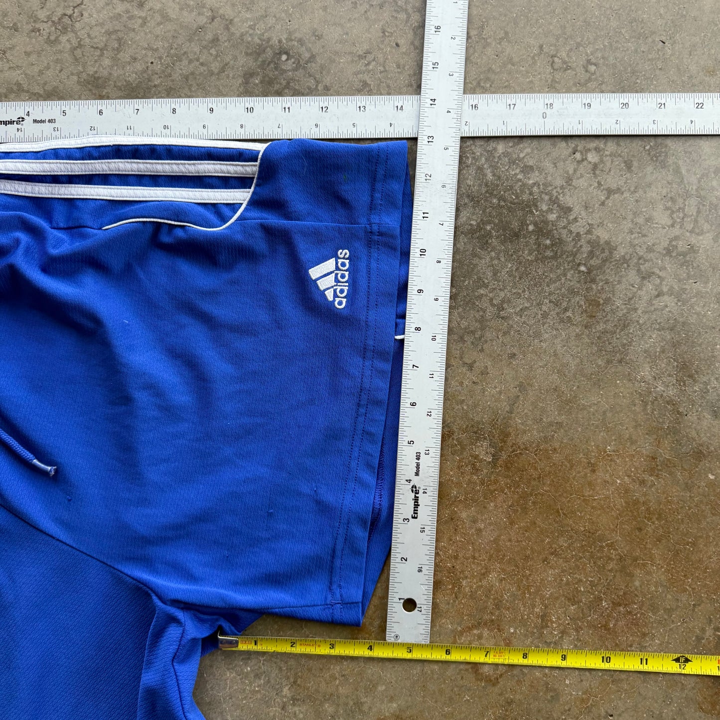 Vintage Blue Adidas Track Shorts - L