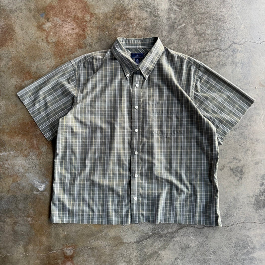 Vintage Boxy Cropped Button Up - XL