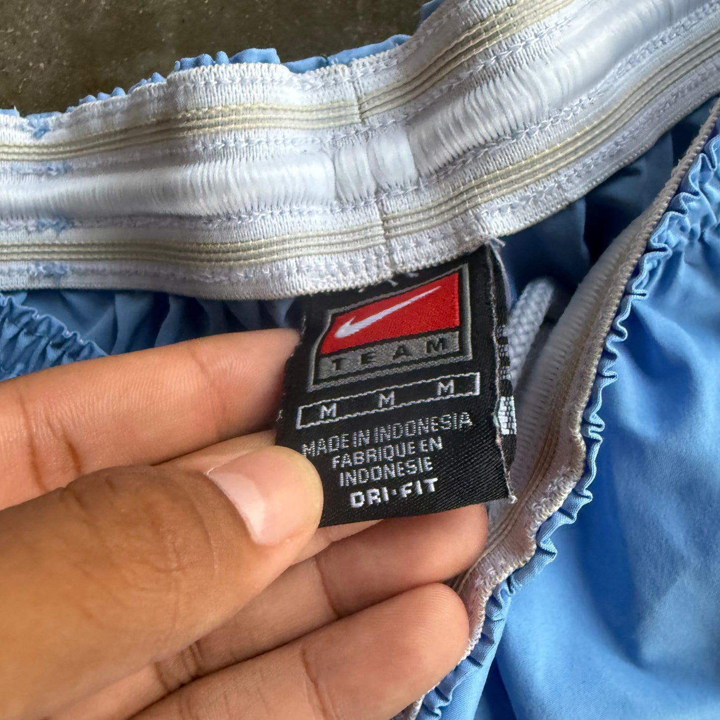 Vintage Blue Nike Track Shorts - M