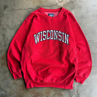Vintage Wisconsin Thick Crewneck - L