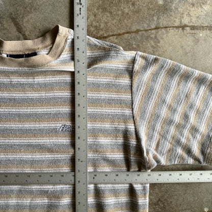 Vintage 90s No Fear Striped Tshirt - L