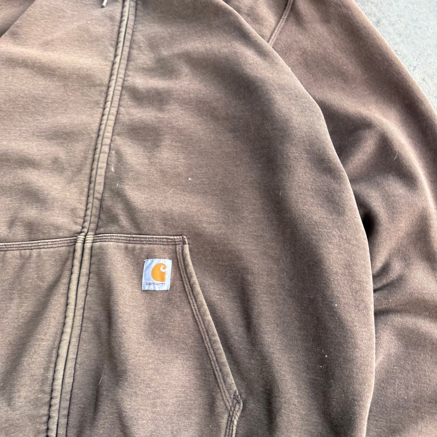 Vintage Brown Carhartt Zip Up - XL