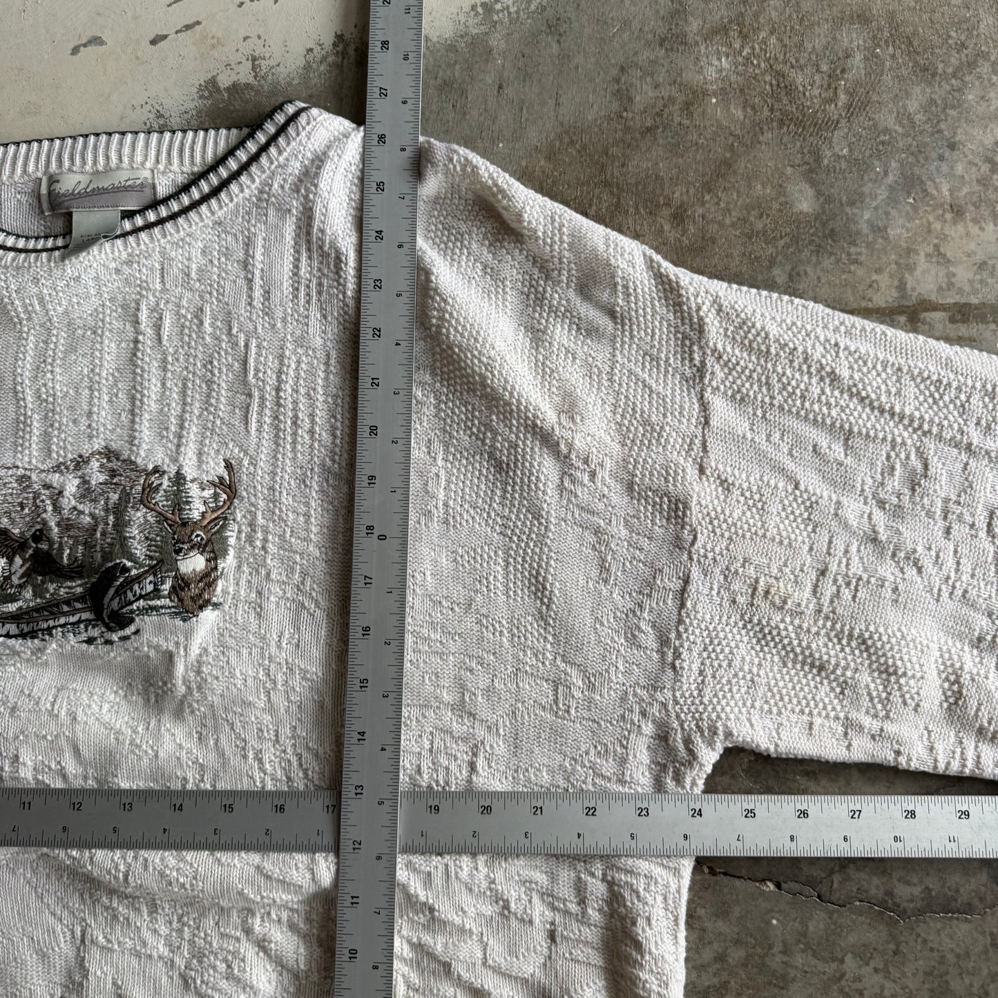 Vintage Deer Grandma Sweater - L