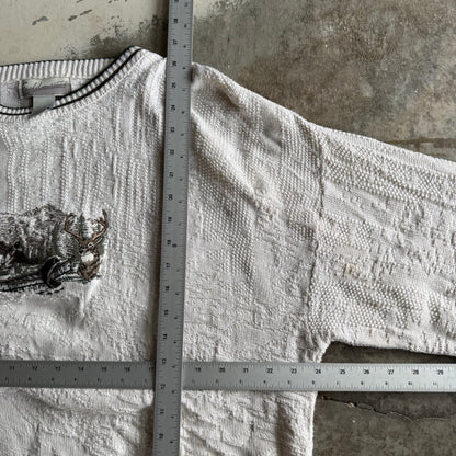 Vintage Deer Grandma Sweater - L