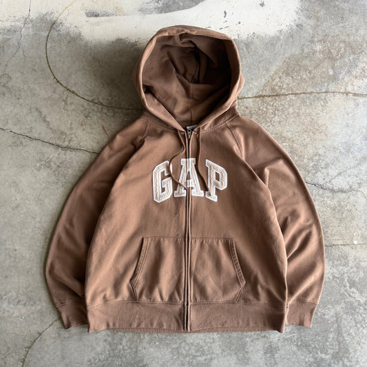 Vintage Brown GAP Zip Up - XXL