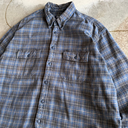 Vintage 00s Cropped Button Flannel - XL