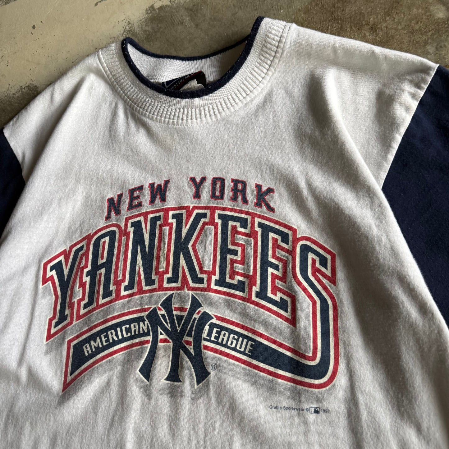 Vintage 90s Yankees Quarter Sleeve - L
